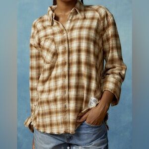 BDG Brown Plaid Button Down Shirt